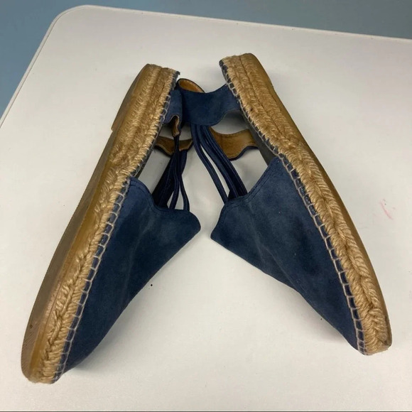 TONI PONS Sz 41 Nuria Espadrilles Blue Suede Comfort Elastic Shoes - Picture 6 of 8